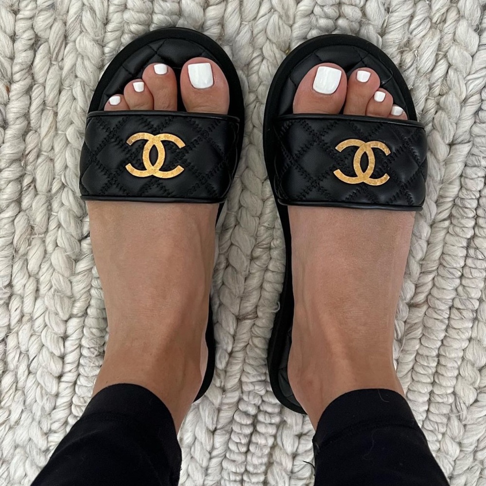 Chanel sandals/slides/mules